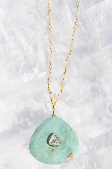 AMULET NECKLACE- GREEN TURQUOISE